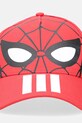 adidas Performance czapka z daszkiem bawełniana dziecięca Marvel JM1830 czerwony AW25