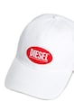 BIMBA Diesel cappello con visiera in cotone bambini FCORRYJACQWASH HAT J02336 bianco