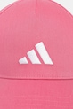Παιδικό βαμβακερό καπέλο μπέιζμπολ adidas Performance JX1262 ροζ AW25