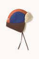 Chłopiec Tinycottons czapka dziecięca COLOR BLOCK CHAPKA AW25.085 pomarańczowy