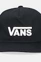 Vans cappello con visiera in cotone bambini Drop V Logo Snapback VN000Q19BLK1 nero AW25