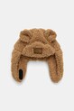 The North Face czapka dziecięca BABY BEAR TRAPPER aplikacja brązowy NF0A8CGGBQ81