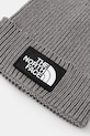 The North Face căciulă copii KIDS TNF LOGO BOX CUFFED BEANIE NF0A8CGUDYY1 gri AW25