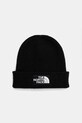 The North Face czapka dziecięca BABY LOGO BOX BEANIE aplikacja czarny NF0A8F1JJK31