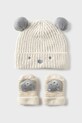 Шапочка та шкарпетки для немовлят Mayoral Newborn аплікація бежевий 9933.1H.Newborn.9BYA