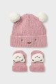 Шапочка и носки для младенцев Mayoral Newborn аппликация розовый 9933.1H.Newborn.9BYA