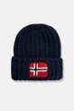 Napapijri czapka z domieszką wełny dziecięca SEMIURY 6 z domieszką wełny granatowy NP0A4GMH1761