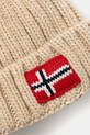 Chłopiec Napapijri czapka z domieszką wełny SEMIURY 6 NP0A4GMHN1J1 beżowy