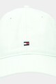 Tommy Hilfiger czapka z daszkiem bawełniana AM0AM13426 zielony AW25