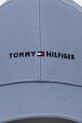 Tommy Hilfiger czapka z daszkiem bawełniana AM0AM13431 niebieski AW25