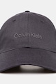 Calvin Klein berretto da baseball in cotone LV04D5003G blu navy AW25