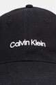Calvin Klein baseballová čepice pánská bavlněná LV04D5003G černá SS26
