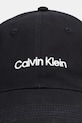 Calvin Klein baseballová čepice pánská bavlněná LV04D5003G černá SS26