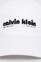 Calvin Klein berretto da baseball in cotone LV04G5061G bianco AW25