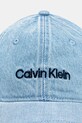 Calvin Klein czapka z daszkiem bawełniana LV04G5068G niebieski AW25