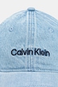 Βαμβακερό καπέλο του μπέιζμπολ Calvin Klein LV04G5068G μπλε AW25