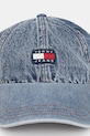 Tommy Jeans czapka z daszkiem jeansowa AM0AM13424 niebieski AW25