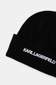 Akcesoria Karl Lagerfeld czapka z domieszką wełny K/ESSENTIAL A3M33159 czarny