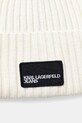Čiapka s prímesou vlny Karl Lagerfeld Jeans A3M33115 béžová AW25
