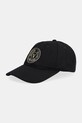 Versace Jeans Couture czapka z daszkiem bawełniana aplikacja czarny 79GAZK26.ZG388