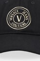 Versace Jeans Couture czapka z daszkiem bawełniana 79GAZK26.ZG388 czarny AW25
