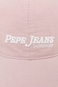 Pepe Jeans șapcă de baseball din bumbac PM040571 roz AW25