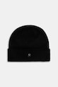 Represent hat with wool Textured Knit Beanie applique black MLM100391
