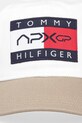 Памучна шапка с козирка Tommy Hilfiger x F1 THE MOVIE AM0AM13966 бял AW25
