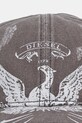 Diesel czapka z daszkiem bawełniana C-FENIX A19460.0GIBD szary AW25