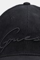 Guess czapka z daszkiem sztruksowa AM9579.POL01 czarny AW25
