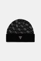 Шапка с примесью шерсти Guess 4G с добавлением шерсти чёрный M5BZ18.Z0442
