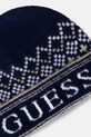 Guess czapka i szalik z dodatkiem wełny M5BZ44.Z4142 granatowy