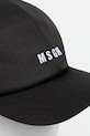 MSGM czapka z daszkiem bawełniana 3940ML02.257580 czarny AW25