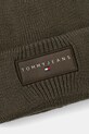 Tommy Jeans czapka bawełniana AM0AM13666 zielony AW25