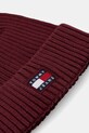 Tommy Jeans czapka bawełniana AM0AM13669 bordowy AW25