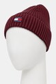 Akcesoria Tommy Jeans czapka bawełniana AM0AM13669 bordowy