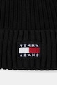 Tommy Jeans căciulă din bumbac AM0AM13669 negru AW25