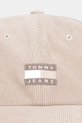 Tommy Jeans czapka z daszkiem sztruksowa AM0AM13667 beżowy AW25