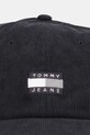 Вельветова кепка Tommy Jeans AM0AM13667 чорний AW25