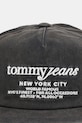 Tommy Jeans czapka z daszkiem bawełniana AM0AM13672 czarny AW25
