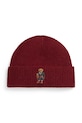 Čepice s příměsí vlny Polo Ralph Lauren středně silná burgundské 449P02041
