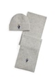 Polo Ralph Lauren pălărie și eșarfă din lână imprimeu gri 449P02050
