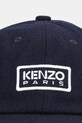 Kenzo czapka z daszkiem wełniana FF68AC801F43 granatowy AW25