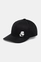 Karl Lagerfeld czapka z daszkiem bawełniana nadruk czarny 554101.805640