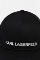 Karl Lagerfeld czapka z daszkiem bawełniana 554101.805641 czarny NC25