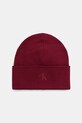 Calvin Klein căciulă imprimeu burgundia LV04D8020G