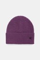 Calvin Klein czapka wełniana gruba fioletowy LV04D8032G