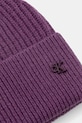 Akcesoria Calvin Klein czapka wełniana LV04D8032G fioletowy