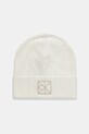 Čiapka Calvin Klein stredne hrubá biela LV04D8052G