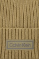 Σκουφί με μείγμα κασμίρ Calvin Klein LV04D8053G πράσινο AW25
